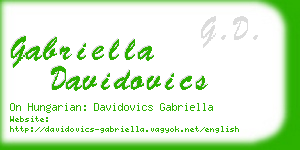 gabriella davidovics business card